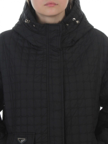 9617 BLACK Куртка стеганная демисезонная женская (100 гр. холлофайбер)