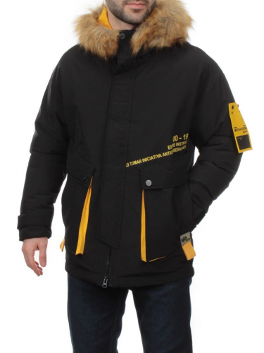 2170 BLACK YELLOW Куртка мужская зимняя облегченная (150 гр. холлофайбер)