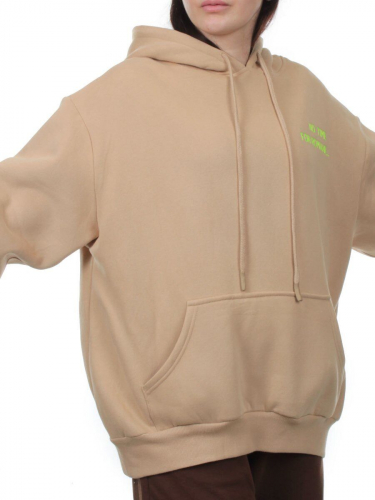 2620 BEIGE Толстовка женская (85% хлопок, 10% полиэстер, 5% спандекс)