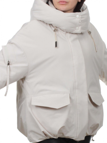 H24-816 LT. BEIGE Куртка зимняя женская (150 гр. холлофайбер)