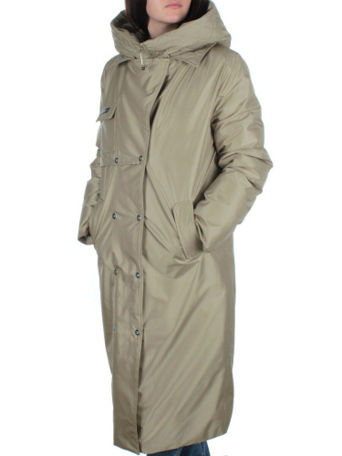 EAC327 OLIVE Пальто зимнее женское (200 гр. холлофайбера)