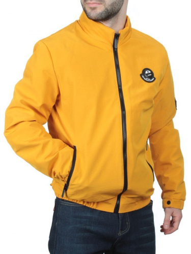 EM25057-1 YELLOW Куртка-бомбер мужская демисезонная (100 гр. синтепон)