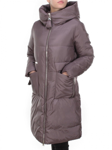 2119 DARK GREY Пальто зимнее женское MELISACITI (200 гр. холлофайбер)