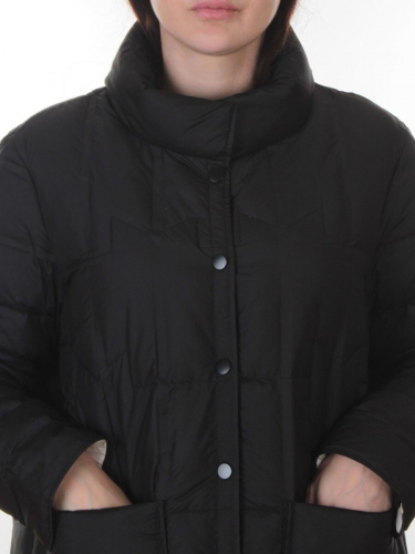 H24-328 BLACK Куртка пуховая облегченная женская (белый утиный пух)