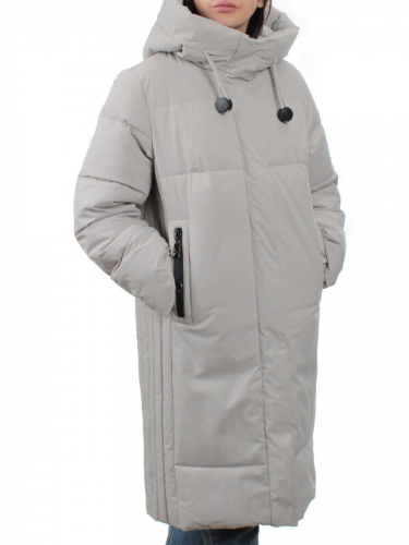 23073 LIGHT BEIGE Пальто зимнее женское (холлофайбер 200 гр.)