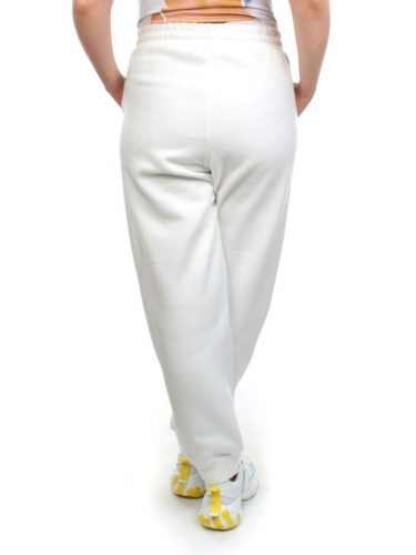 M031 WHITE Брюки спортивные женские на флисе (100% хлопок) 7986