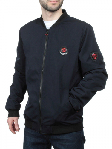 EM25056-2 DARK BLUE Куртка-бомбер мужская демисезонная (100 гр. синтепон)