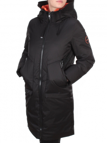 GWD21336P BLACK Пальто зимнее женское PURELIFE (200 гр. холлофайбер)