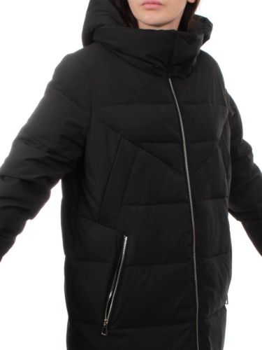 98720 BLACK Пальто зимнее женское (холлофайбер 150 гр.)