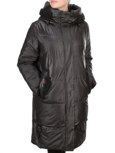 21-982 BLACK Куртка зимняя женская AIKESDFRS (200 гр. холлофайбера)