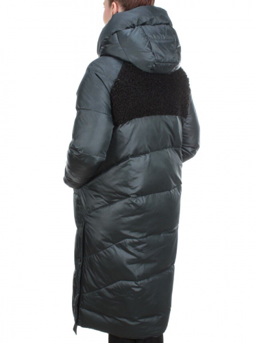 Y21638 DARK GREEN Пальто женское зимнее MEIYEE (200 гр. холлофайбера)