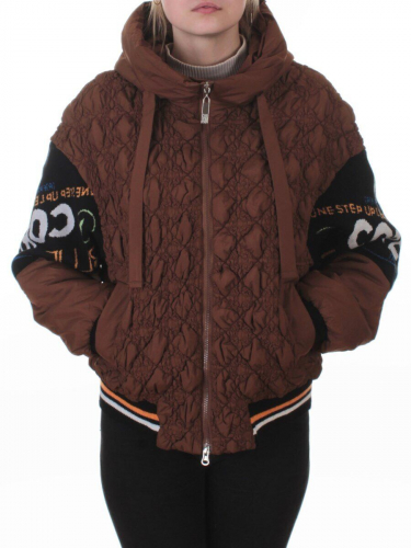 705 BROWN Куртка демисезонная женская (100 гр. синтепон)