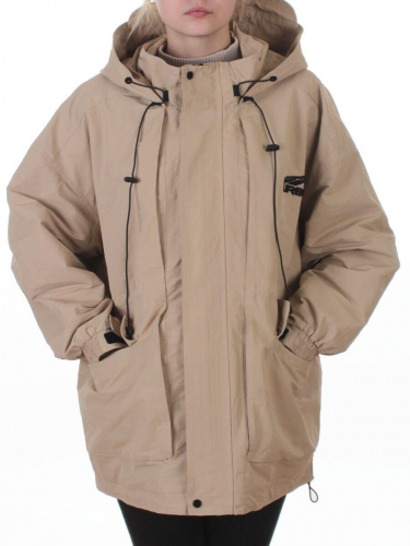 3096 BEIGE Куртка демисезонная женская (100 гр. холлофайбер)