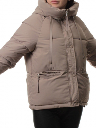 A2301 DK. BEIGE Куртка зимняя женская (150 гр. холлофайбер)