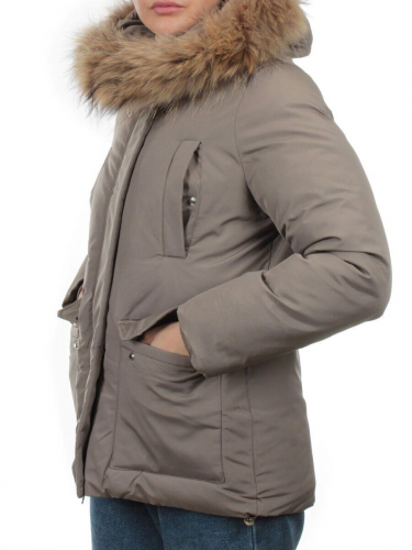 7368 GRAY/GREEN Куртка зимняя женская (200 гр. холлофайбер)