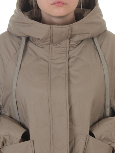 9661 DK. BEIGE Куртка демисезонная женская (100 гр. холлофайбер)