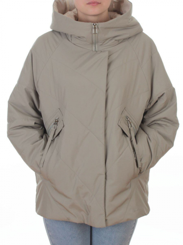 8008 BEIGE Куртка демисезонная женская (100 гр. холлофайбер)