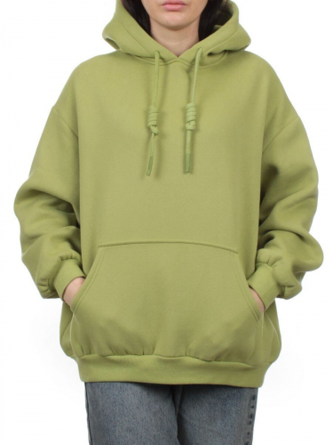 2214 LIGHT GREEN Толстовка женская (85% хлопок, 10% полиэстер, 5% спандекс)