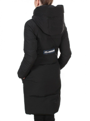 20-901 BLACK Пальто зимнее женское HAPPYSNOW (150 гр. холлофайбера)