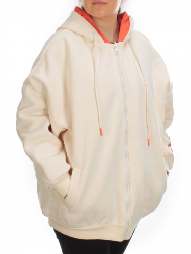 2562 BEIGE/ORANGE Худи женское (50 гр. синтепон)