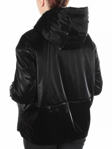 D004 BLACK Куртка демисезонная женская (100 гр. синтепон)
