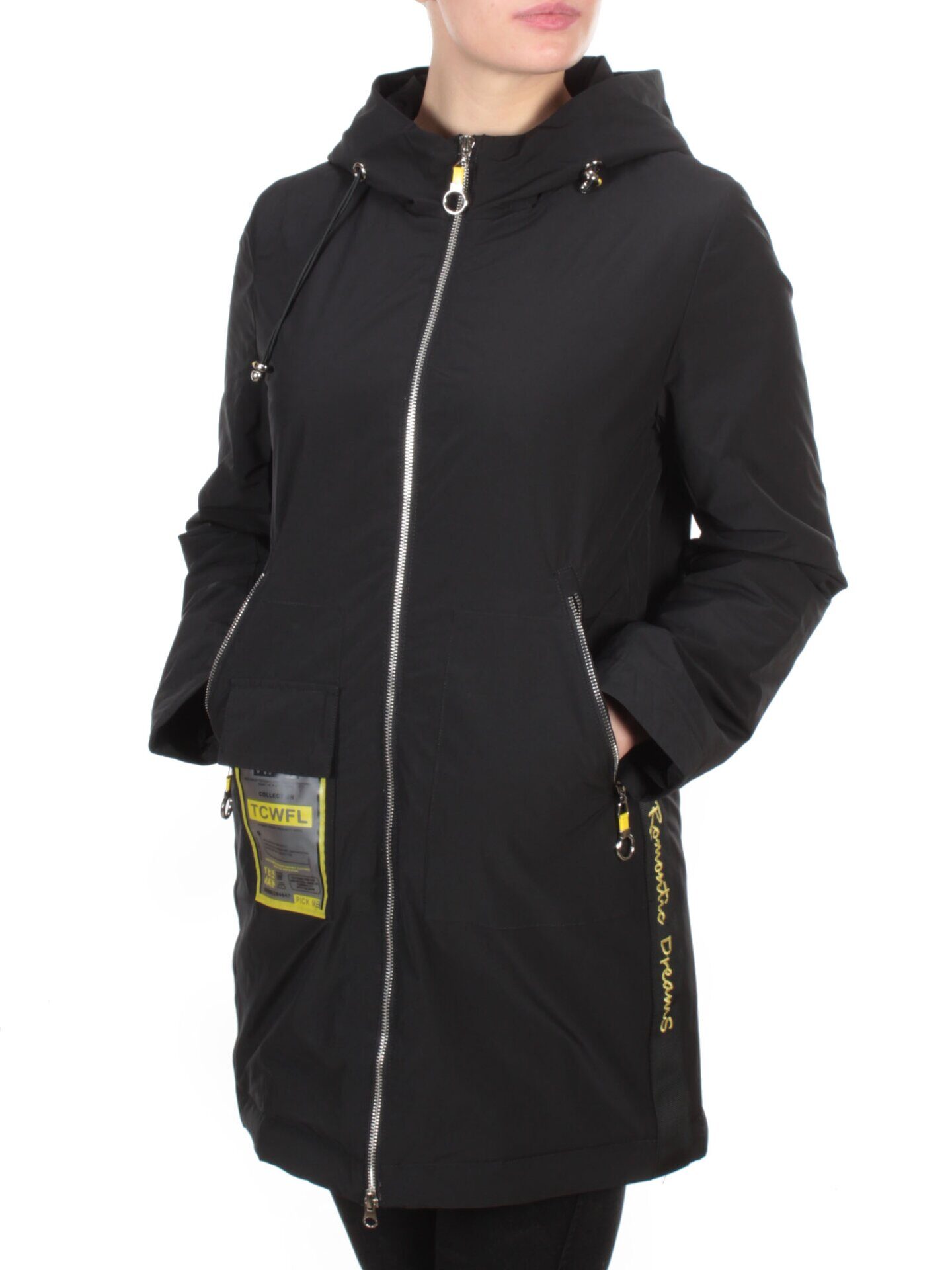 0828 BLACK Куртка демисезонная женская RIKA (100 гр. синтепон)