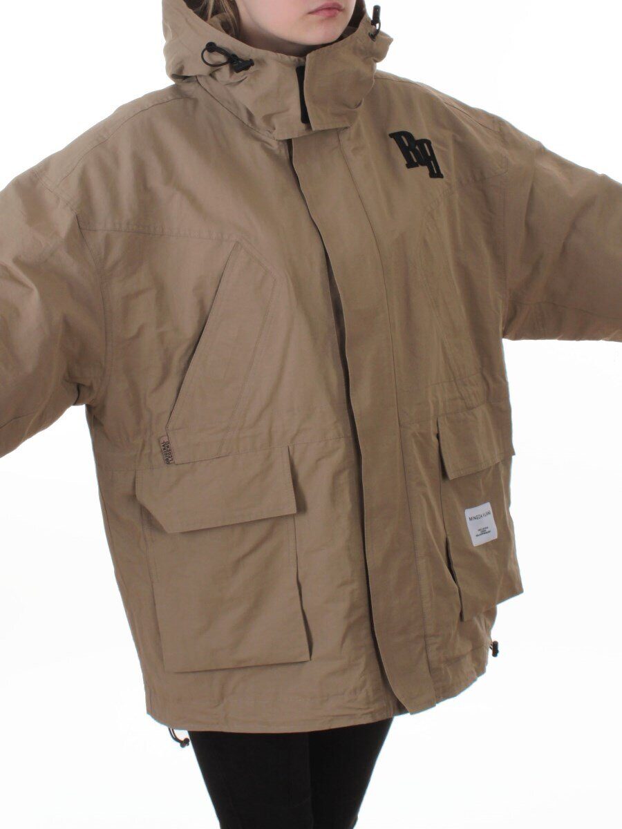 3097 DK. BEIGE Куртка демисезонная женская (100 гр. холлофайбер)