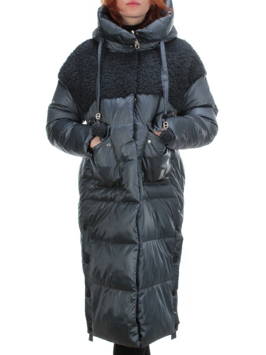 Y21636 DK. GRAY Пальто женское зимнее MEIYEE (200 гр. холлофайбера)