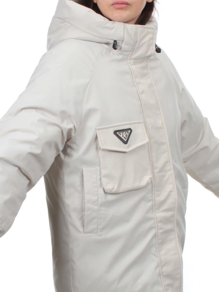 6176 LT. BEIGE Куртка зимняя женская (200 гр. холлофайбер)