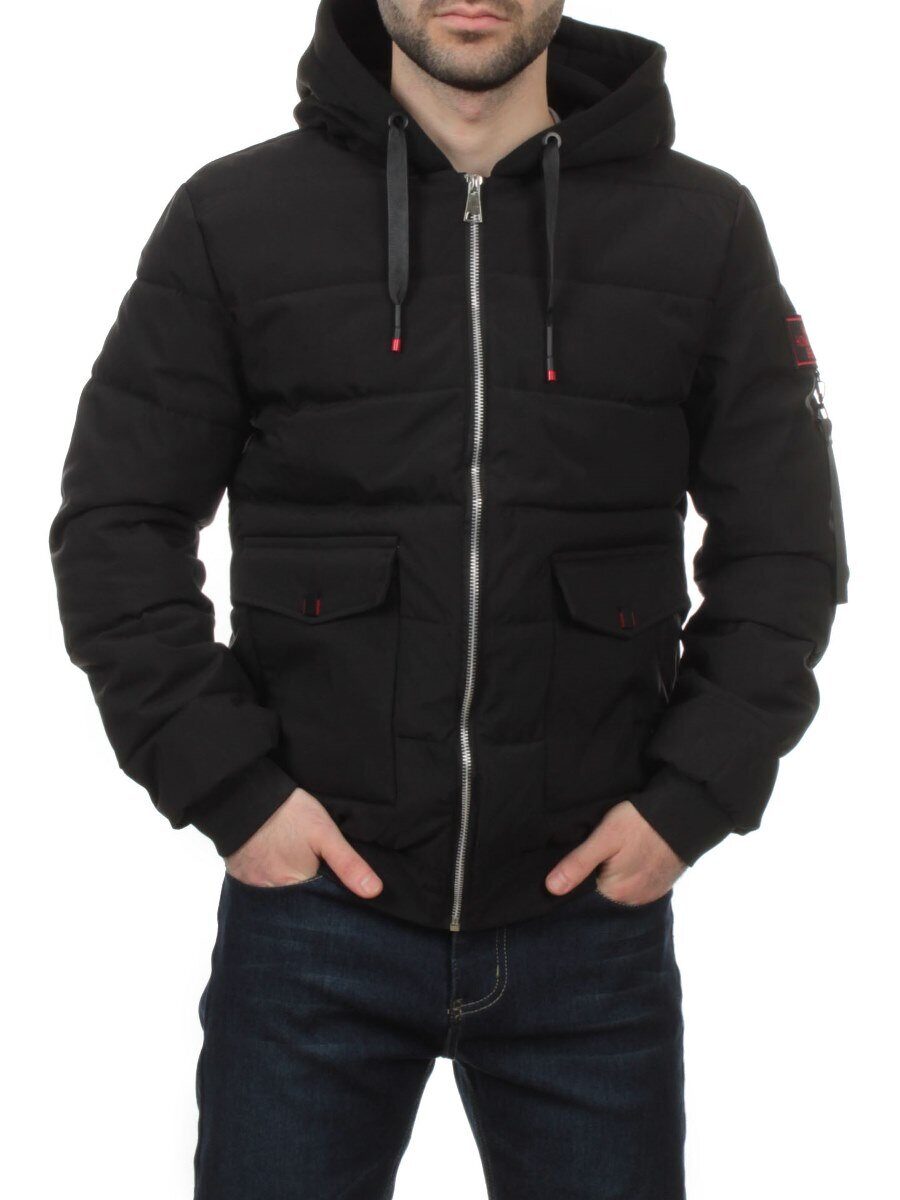 2172 BLACK Куртка мужская зимняя облегченная (150 гр. холлофайбер)