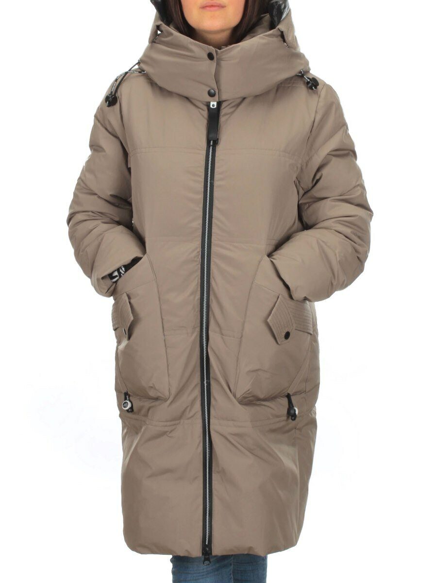 9716 DK. BEIGE Куртка зимняя женская (200 гр. холлофайбера)