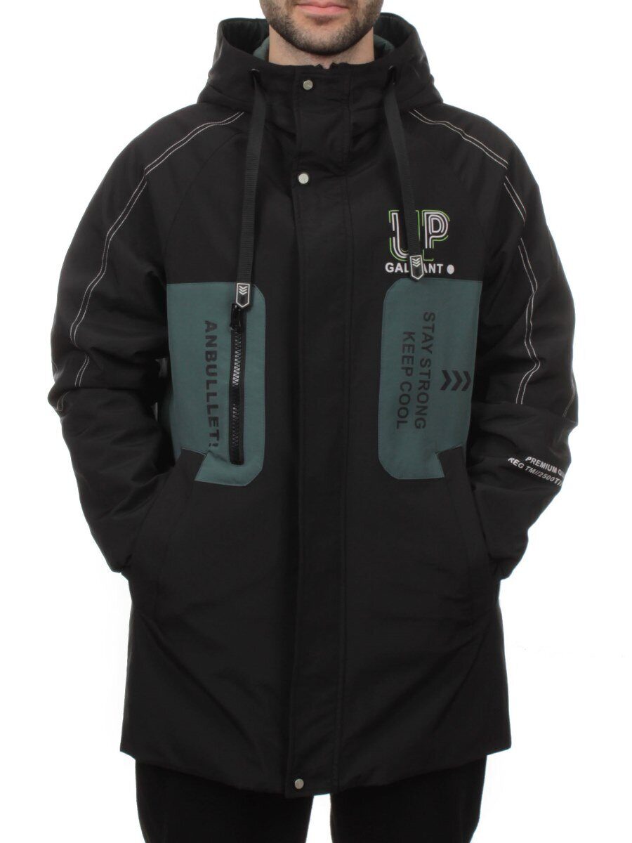 2171 BLACK GREEN Куртка мужская зимняя облегченная (130 гр. холлофайбер)