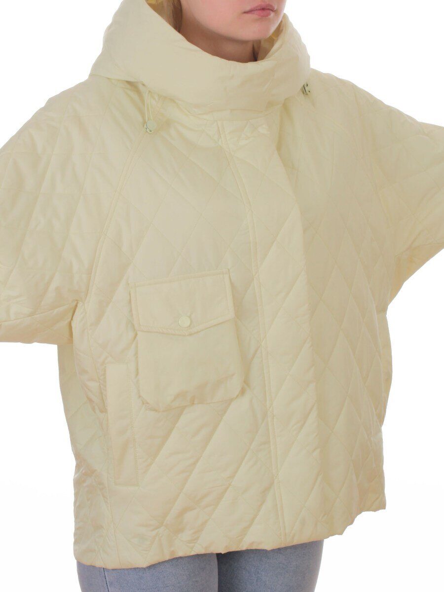 9606 YELLOW Куртка стеганная демисезонная женская (100 гр. холлофайбер)