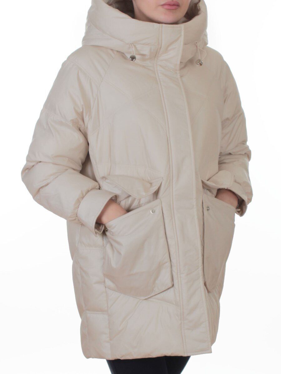 EB2819 LIGHT BEIGE Куртка зимняя женская (200 гр. холлофайбер)