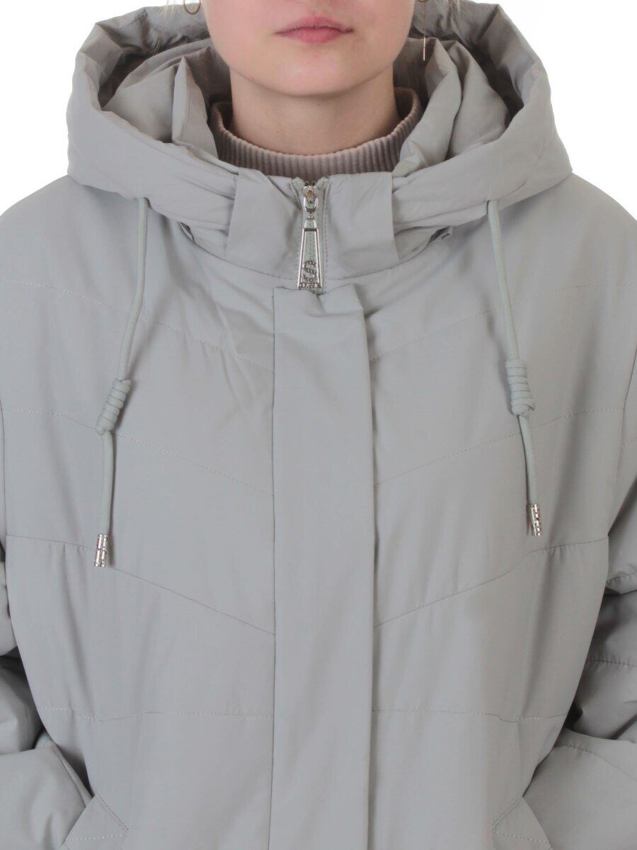 B-552 LT. GREY Куртка демисезонная женская (100 гр. холлофайбер)