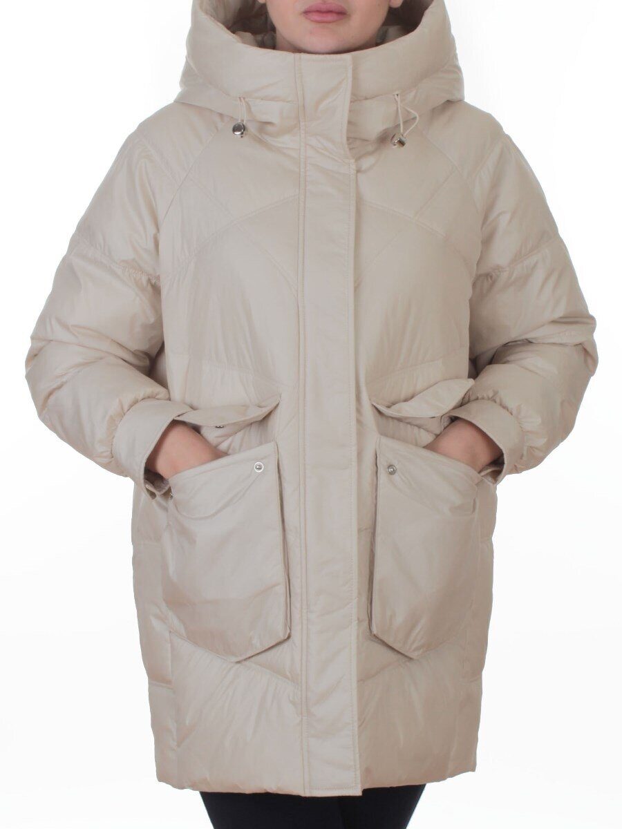 EB2819 LIGHT BEIGE Куртка зимняя женская (200 гр. холлофайбер)