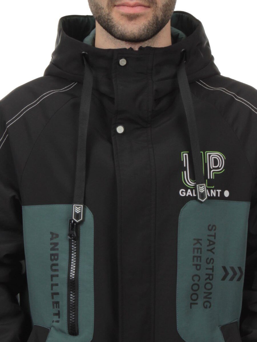 2171 BLACK GREEN Куртка мужская зимняя облегченная (130 гр. холлофайбер)