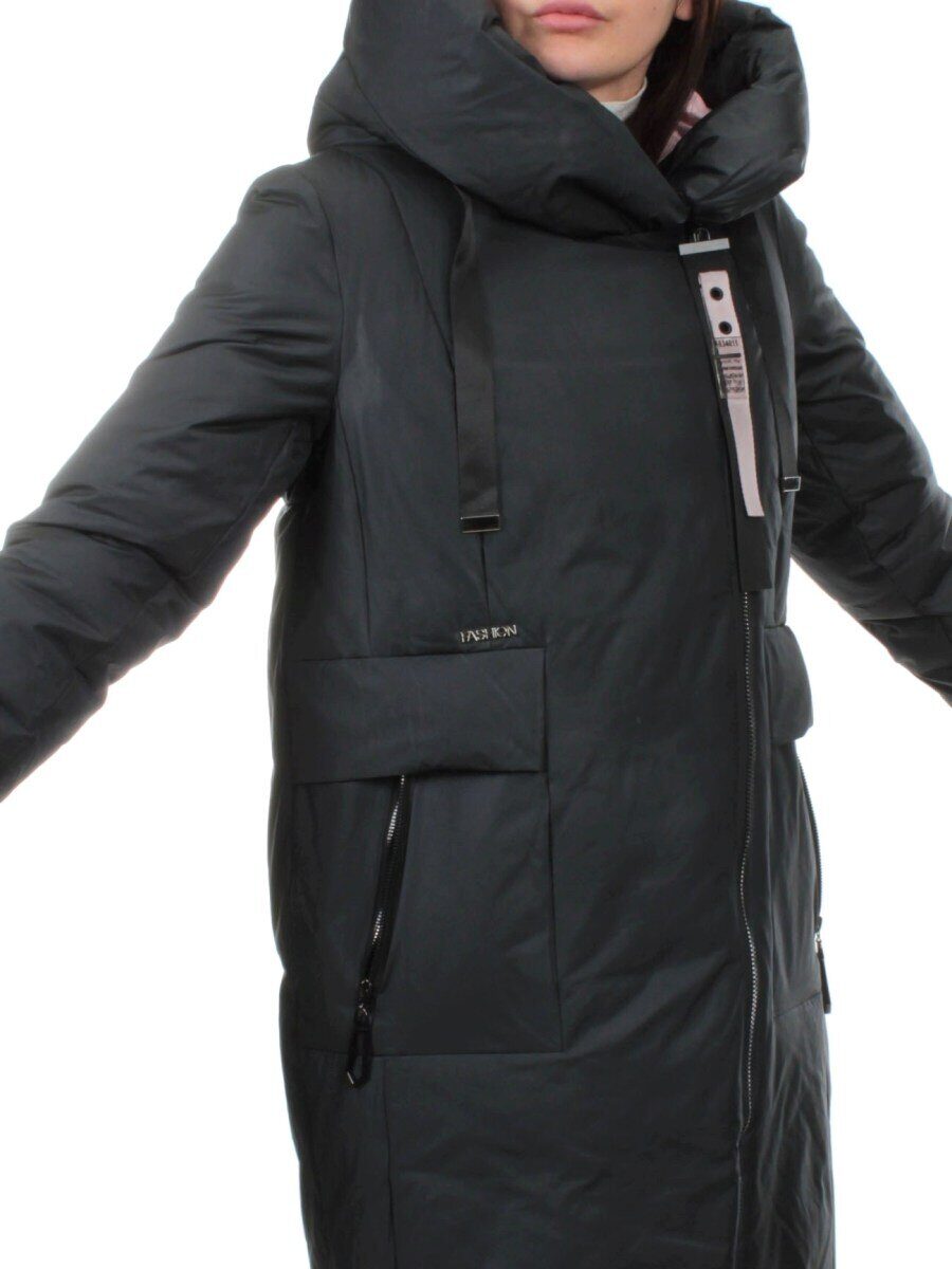 002 DK. GREEN Пальто зимнее женское (холлофайбер 200 гр.)