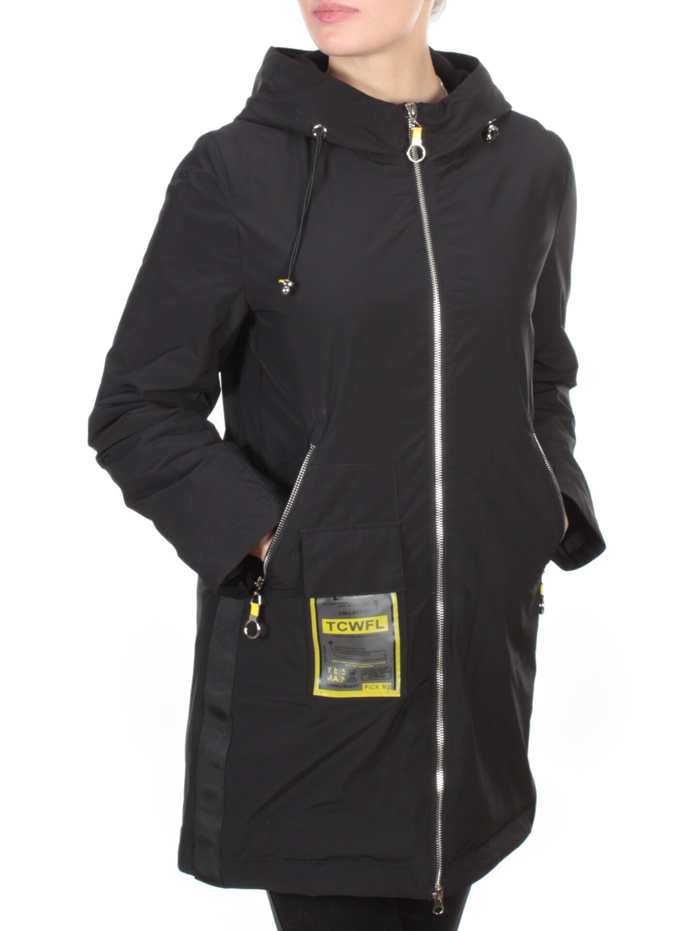 0828 BLACK Куртка демисезонная женская RIKA (100 гр. синтепон)