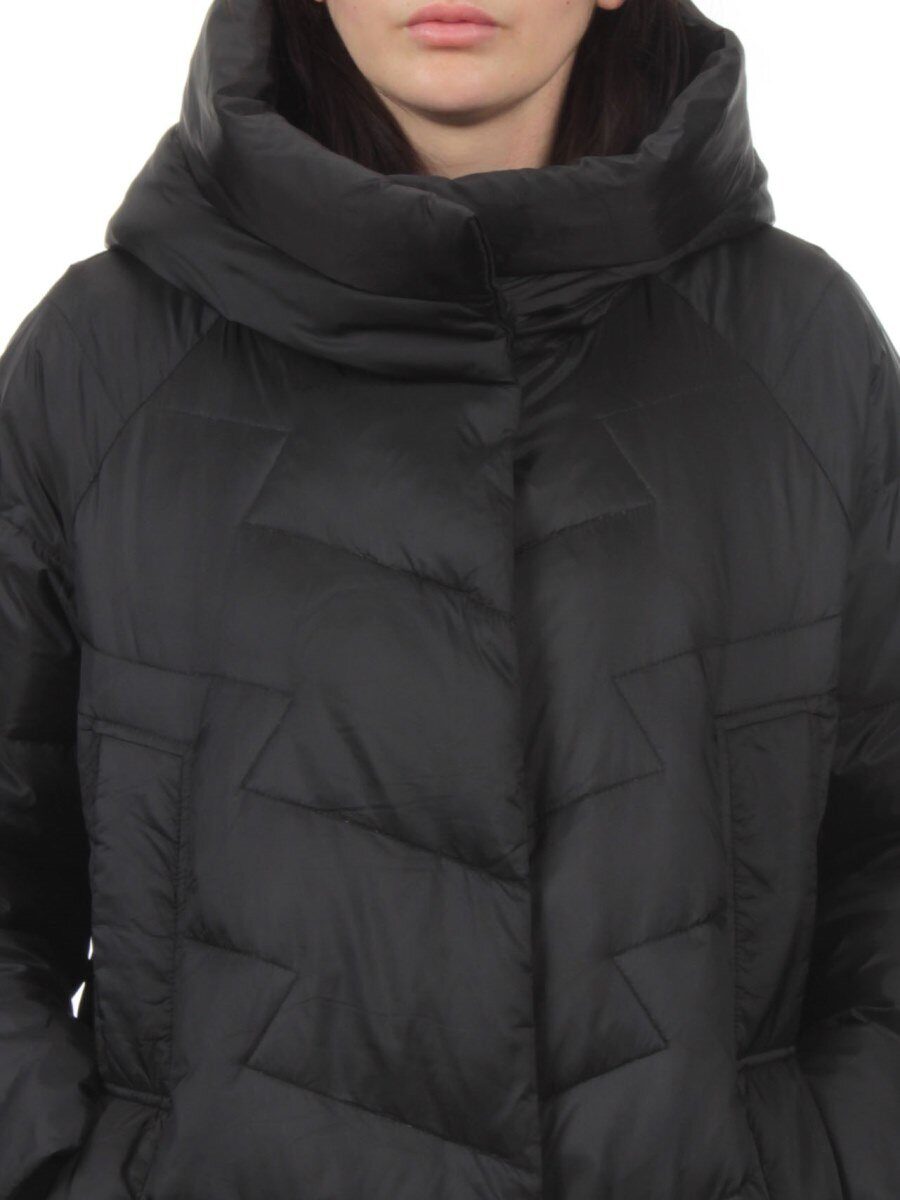 3066 BLACK Пуховик зимний женский (80% пух, 20% перо)