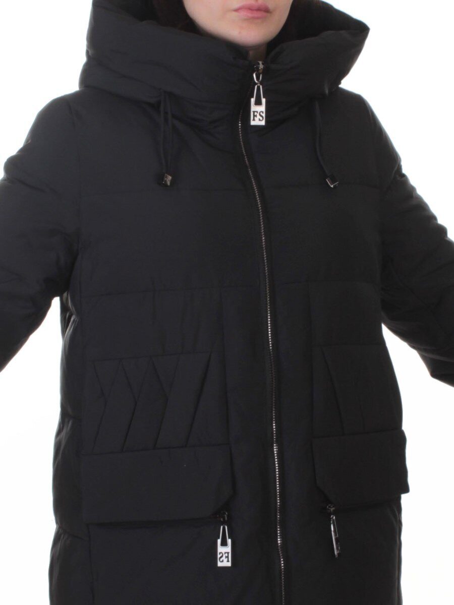 M-M05 BLACK Куртка зимняя женская (150 гр. холлофайбер)