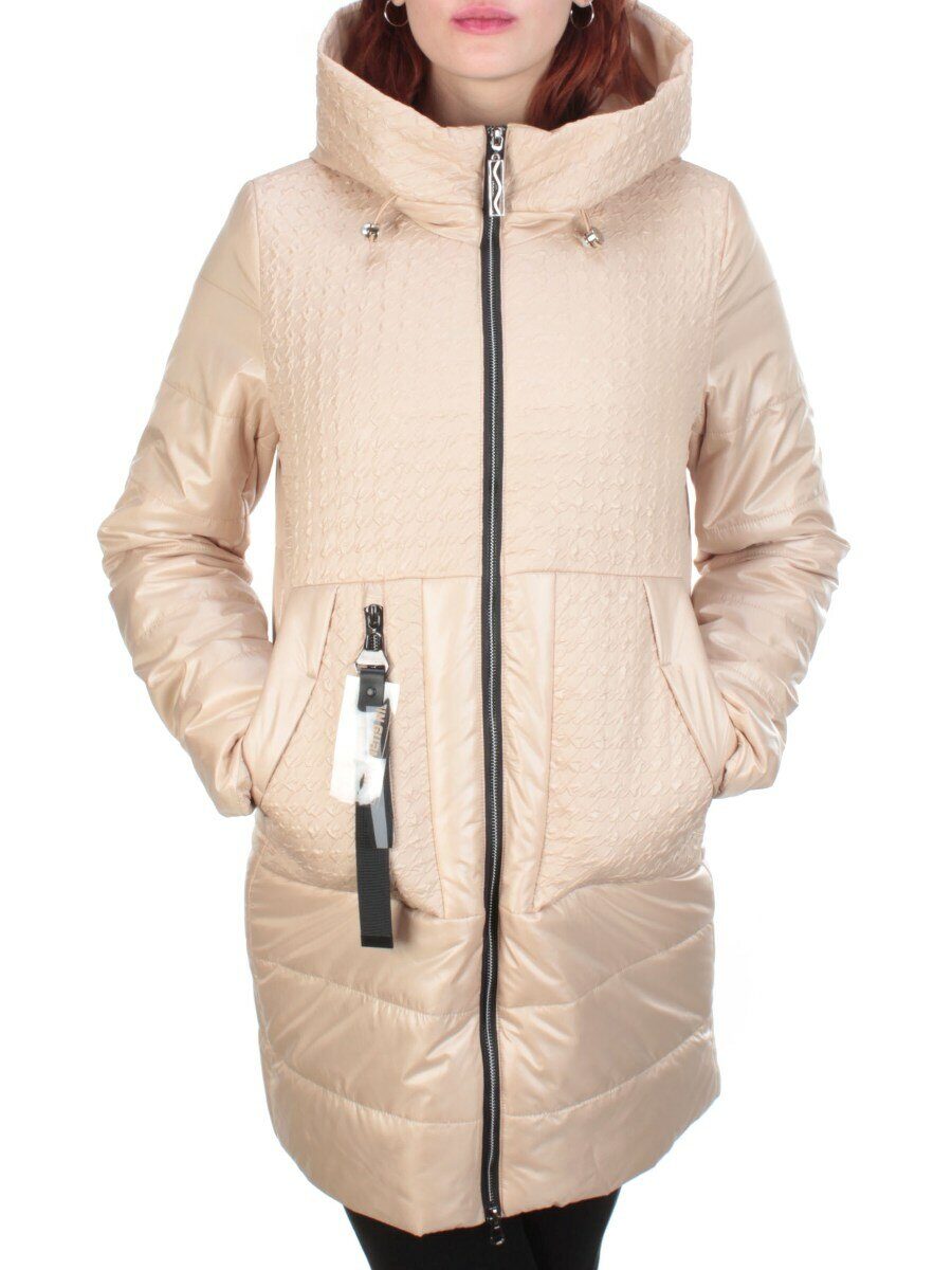 167 BEIGE Куртка демисезонная женская ROVITHI (100 гр.синтепона)