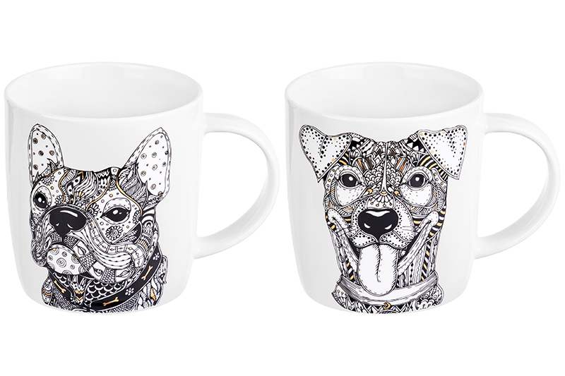 БЫЛО 756 руб! Набор 2 кружек 380 мл 12,5*9*9,3 см