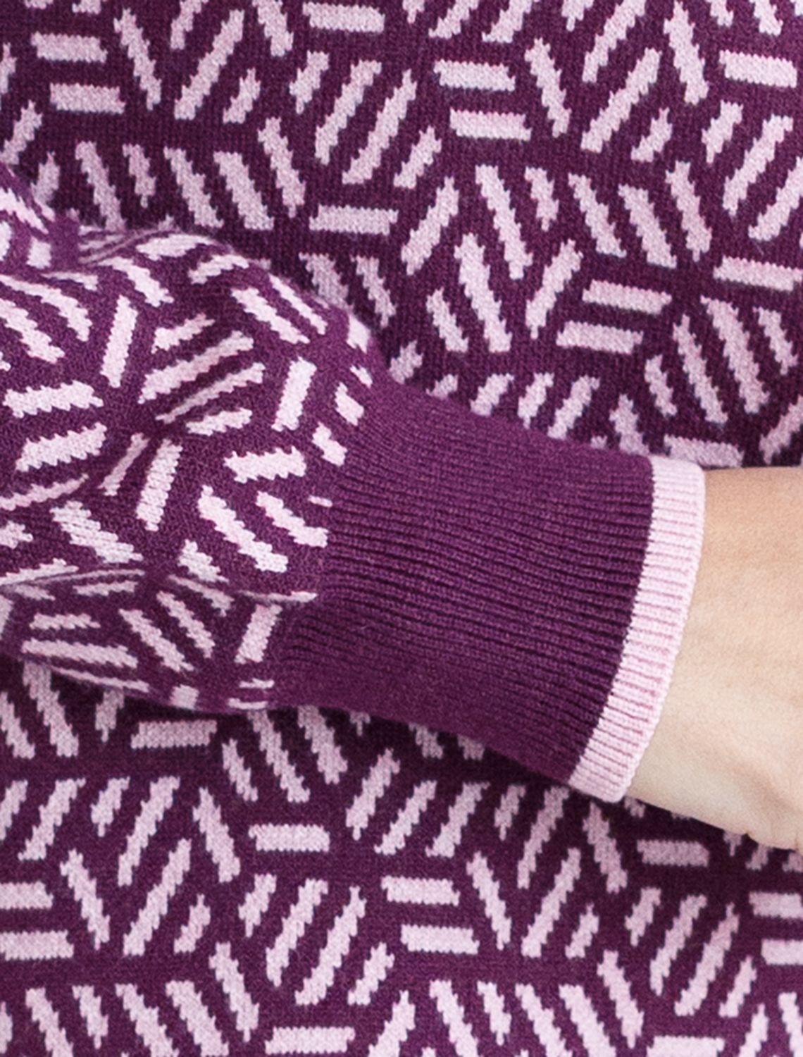 Платье жаккардовой вязки с кашемиром D32.112 пурпурный