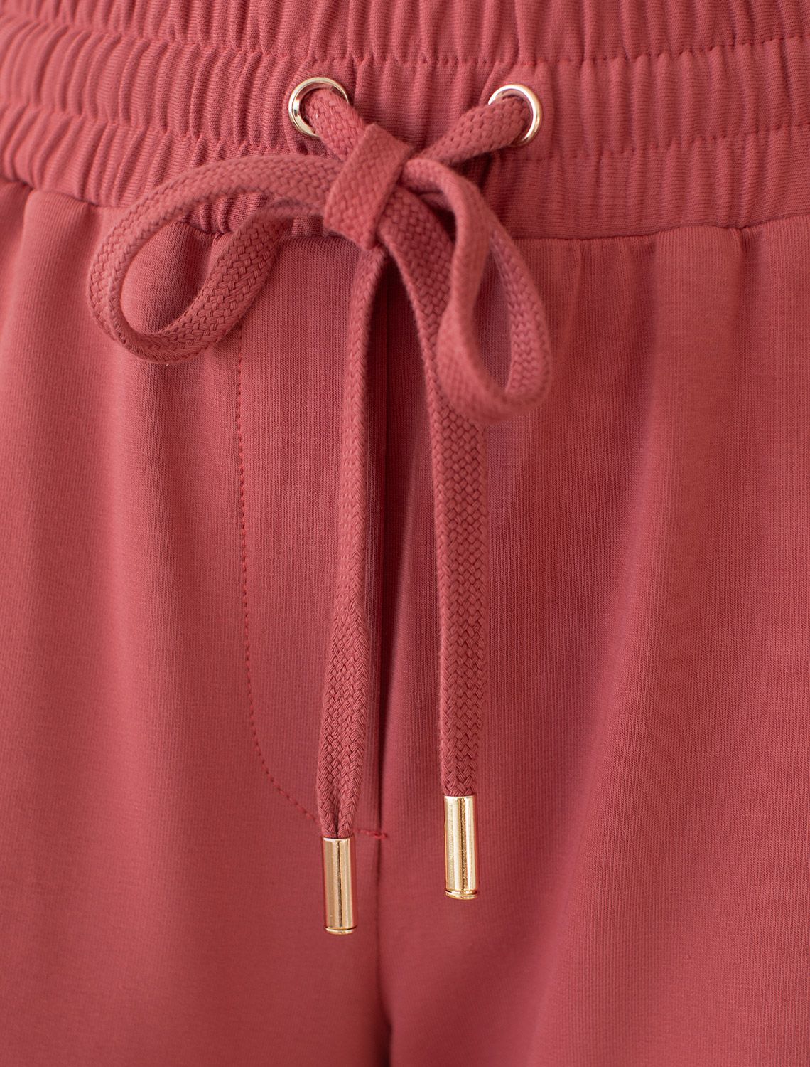 Ст.цена 2390р Прямые брюки из тонкого премиального футера с эластаном D44.139 терракота