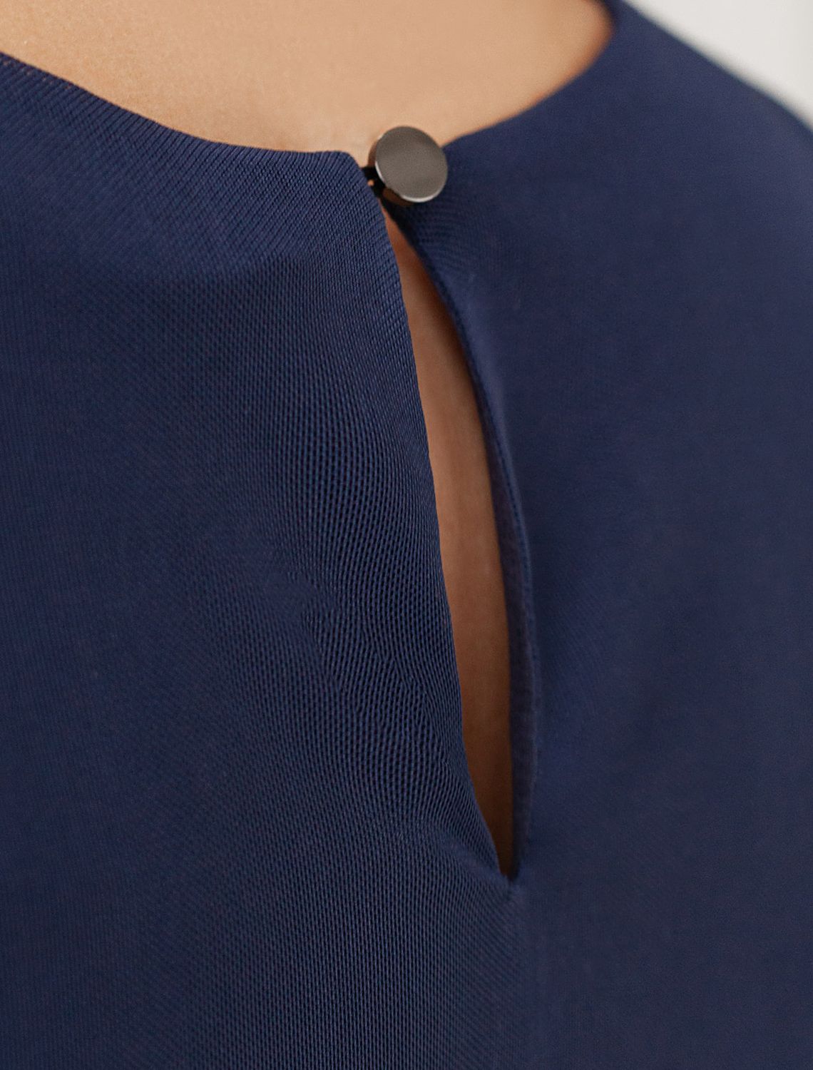 Платье из сетки с подкладкой D22.238 темно-синий