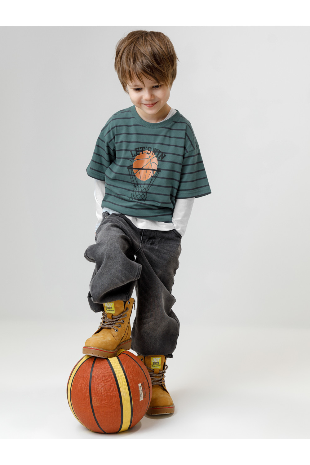 Crockid Фуфайка КР 302800 темный малахит, полоска к626 Crockid