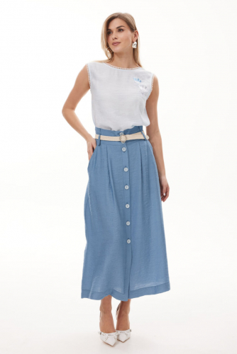 Юбка Niv Niv Fashion 453-Р стальной синий