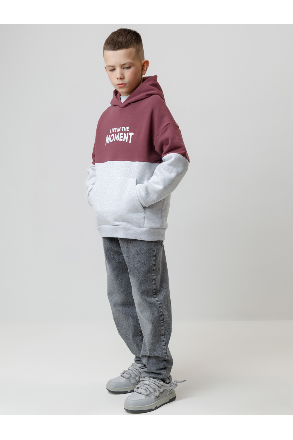 Crockid Джемпер КР 302214 коричневый, св.серый меланж к634 Crockid