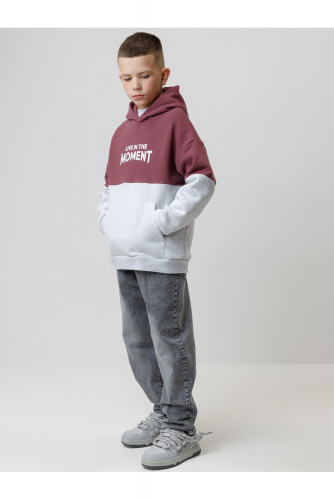 Crockid Джемпер КР 302214 коричневый, св.серый меланж к634 Crockid